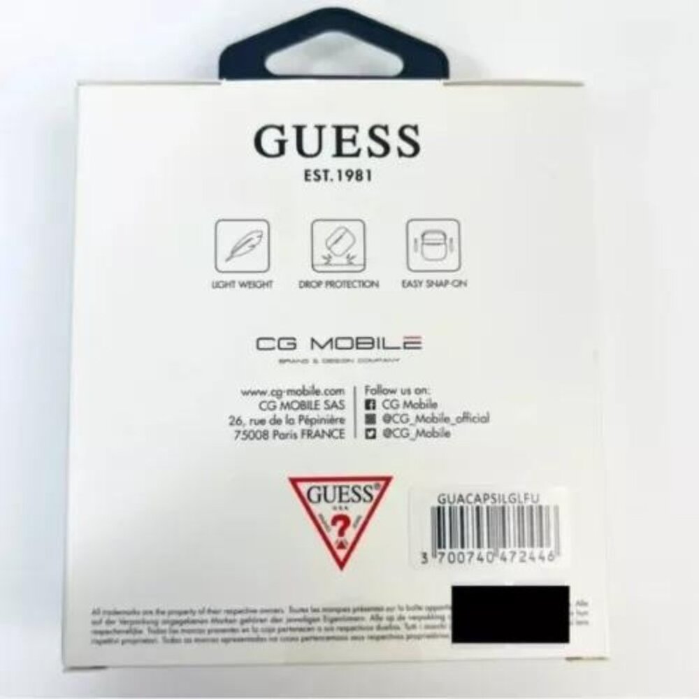 GUESS Airpods Case Compatible with AirPods Pro Silicone Fushia / Pink - Picture 3 of 3